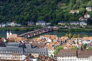 heidelberg ville centre avec le vieux pont, baden wurtemberg, Allemagne photo