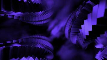 bleu brillant Contexte. conception. grand ressorts de une brillant violet ombre fabriqué dans dessin animé animation et fumée à l'intérieur. photo