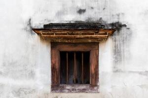 vieux chinois ancien la fenêtre. photo