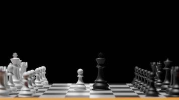 Rendu 3D différent pour le roi d'or de la compétition par rapport aux échecs esclaves. photo