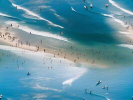 ai génératif aérien vue de or côte Australie photo