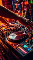 ai génératif dj en jouant la musique à mixer photo