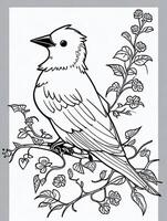 mignonne oiseau pour des gamins coloration page photo