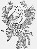 mignonne oiseau pour des gamins coloration page photo