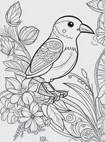 mignonne oiseau pour des gamins coloration page photo