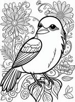 mignonne oiseau pour des gamins coloration page photo