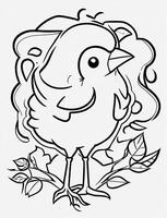 mignonne oiseau pour des gamins coloration page photo