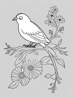 mignonne oiseau pour des gamins coloration page photo