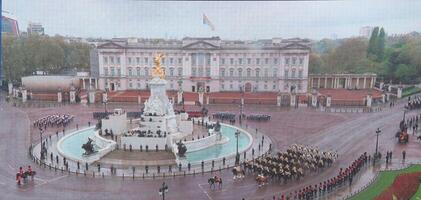 Londres dans le Royaume-Uni sur 5 mai 2023. une vue de Buckingham palais à le couronnement photo