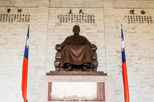 gens marcher près chiang kai-shek Mémorial salle dans taipei, Taïwan - 9 déc 2024 photo