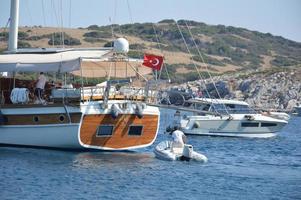 bodrum, turc - 2 juillet 2020 yachts garés dans la marina