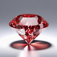 ai généré très magnifique rouge diamant isolé blanc arrière-plan. ai génératif photo