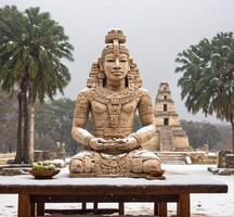 ai généré statue de mahabalipuram dans Hampi, Karnataka, Inde photo