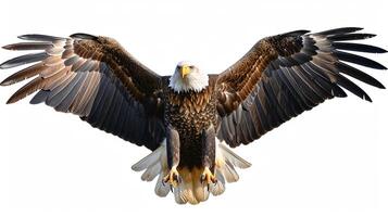 ai généré vue de une magnifique Aigle des oiseaux plein corps photo