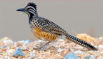 ai généré vue de une magnifique roadrunner oiseau photo