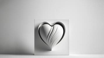 ai généré minimaliste valentines journée Contexte avec cœur symbole, neural réseau généré art photo