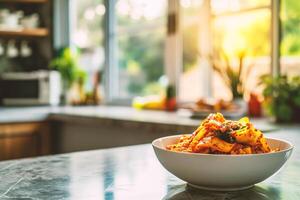 ai généré Kimchi coréen nourriture sur le table dans le cuisine - coréen nourriture style photo