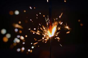 feux d'artifice Contexte. Nouveau année, Noël de anniversaire fête. de fête ambiance photo