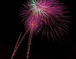 feux d'artifice Contexte. Nouveau année, Noël de anniversaire fête. de fête ambiance photo