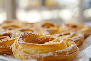 ai généré une lot de fait maison sucré des pâtisseries. boulangerie des produits. génératif ai photo