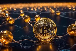 ai généré magnifique Créatif bitcoin photo