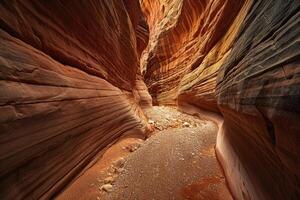 ai généré le brillant couleurs de le détruit grès Roche dans le canyon. Etats-Unis. Arizona photo