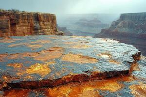 ai généré le brillant couleurs de le détruit grès Roche dans le canyon. Etats-Unis. Arizona photo