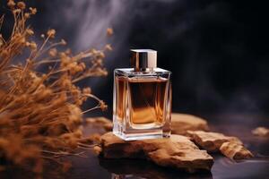 ai généré à M gué ombre cuir parfum lancement dans Kharkiv, Ukraine photo