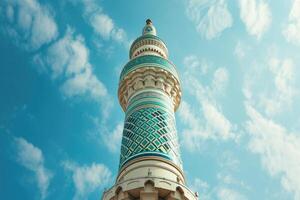 ai généré islamique mosquée conception Créatif minaret la photographie photo