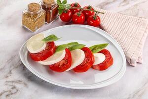 italien caprese salade avec mozzarella photo