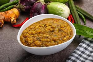 Indien cuisine dal tadka soupe photo