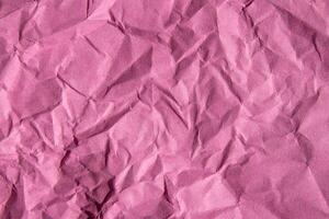 froissé rose papier texture Contexte. ridé papier surface pour conceptions. photo