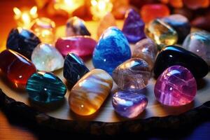 ai généré pierres précieuses pour relaxation méditation et spirituel équilibre. photo