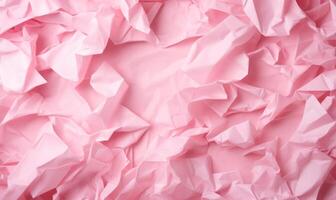 ai généré rose plié froissé papier Contexte grunge texture toile de fond. photo