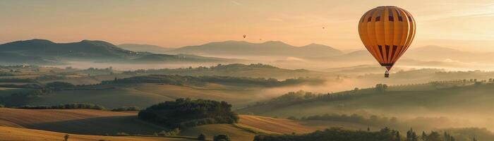 ai généré chaud air ballon aventure, Contexte image, génératif ai photo