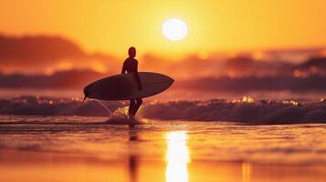 ai généré surfeur plaisir, Contexte image, génératif ai photo