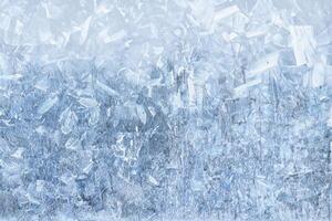 hiver motifs fenêtre des arbres, abstrait saisonnier la glace Contexte photo