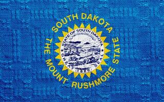 drapeau de Sud Dakota Etats-Unis Etat sur une texturé Contexte. concept collage. photo