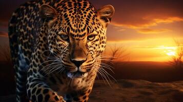ai généré léopard haute qualité image photo