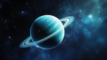 ai généré Neptune planète dans espace. céleste, cosmique, solaire système, astronomie, univers, galactique, planétaire photo