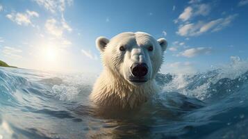 ai généré polaire ours haute qualité image photo