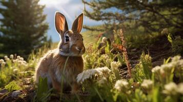 ai généré lapin haute qualité image photo