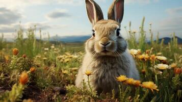 ai généré lapin haute qualité image photo