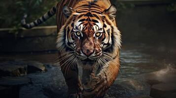 ai généré tigre haute qualité image photo