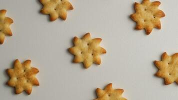 des biscuits sur une blanc Contexte photo