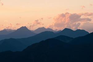 vanille Montagne silhouettes photo