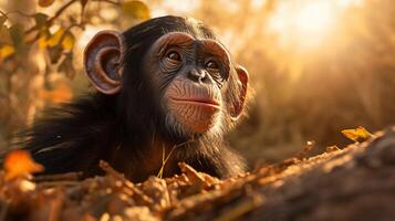 ai généré chimpanzé haute qualité image photo