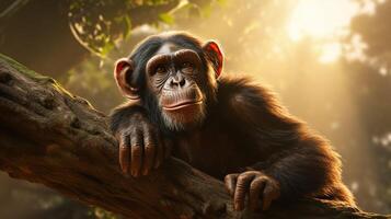 ai généré chimpanzé haute qualité image photo