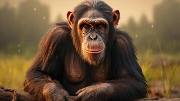 ai généré chimpanzé haute qualité image photo