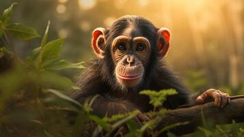 ai généré chimpanzé haute qualité image photo